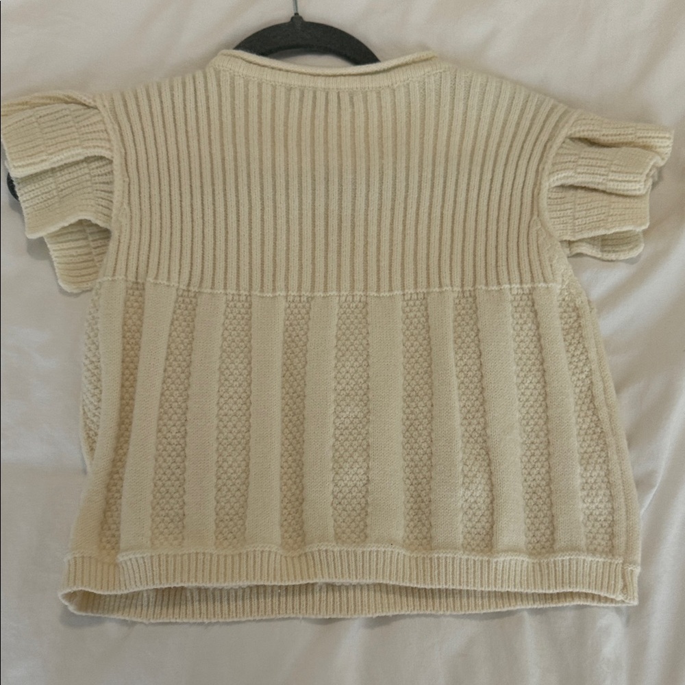 Cream Textured Knit Top - Picture 4 of 4